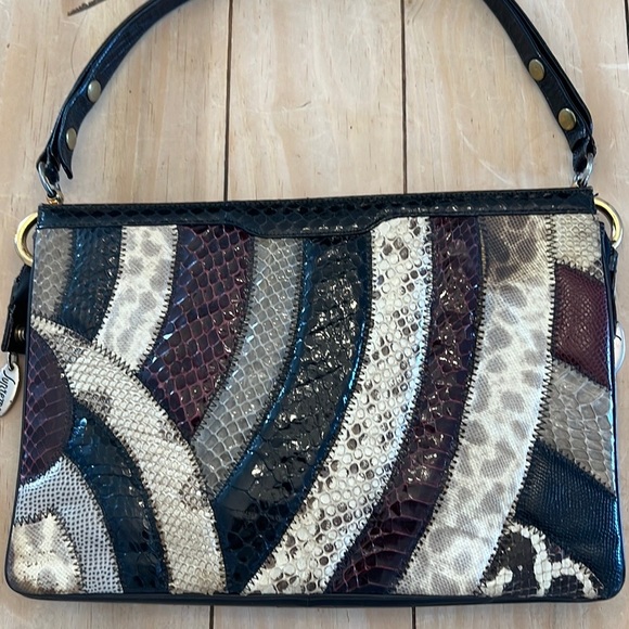 70s “Bags by Supreme” Exotic Patchwork Genuine Snakeskin/Python/Lizard Hand-Bag - Picture 7 of 16